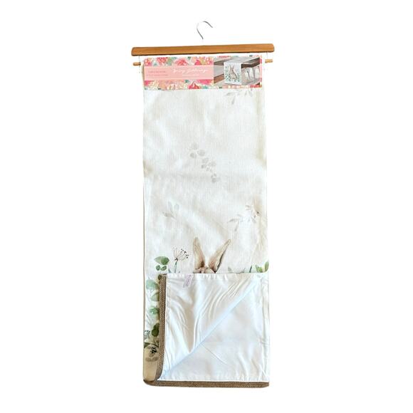 Spring Gatherings Floral Bunny Rabbit Table Runner 14x72 Spring Easter White New - Picture 6 of 9